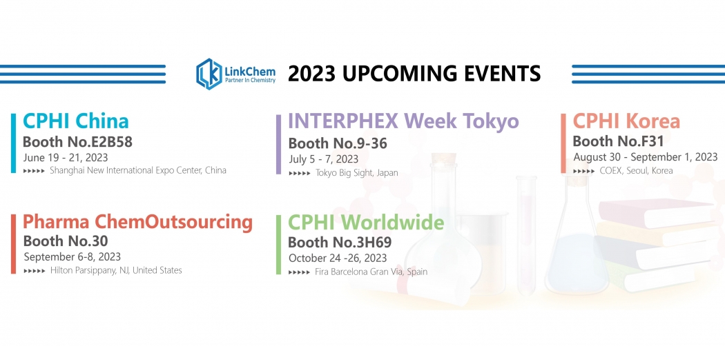 LinkChem News | Future Events 2023. We look forward to seeing you there!